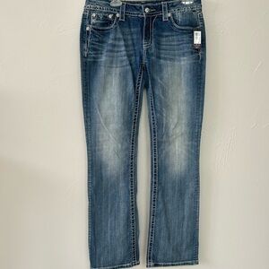 Miss Me Straight Leg Blue Jeans